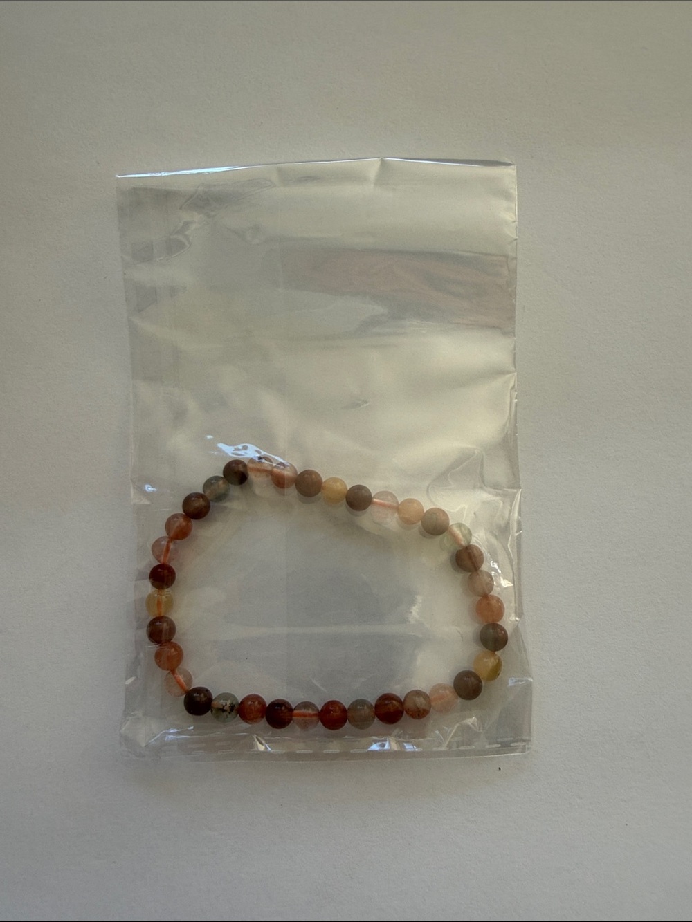 Multi-Tone Agate Bead Stretch Bracelet - Earthy Reds & Browns